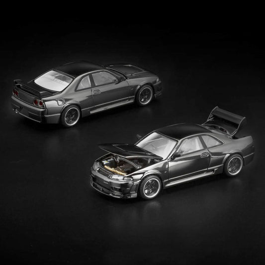 Pop Race Nissan Skyline GT-R R33 400R Dark Chrome Series (003) 1:64