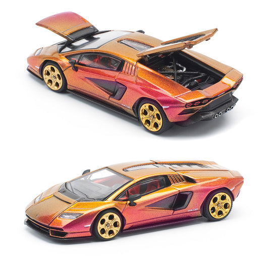 Pop Race Lamborghini Countach LPI 800-4 Blu Hal (175) (1:64 Scale)