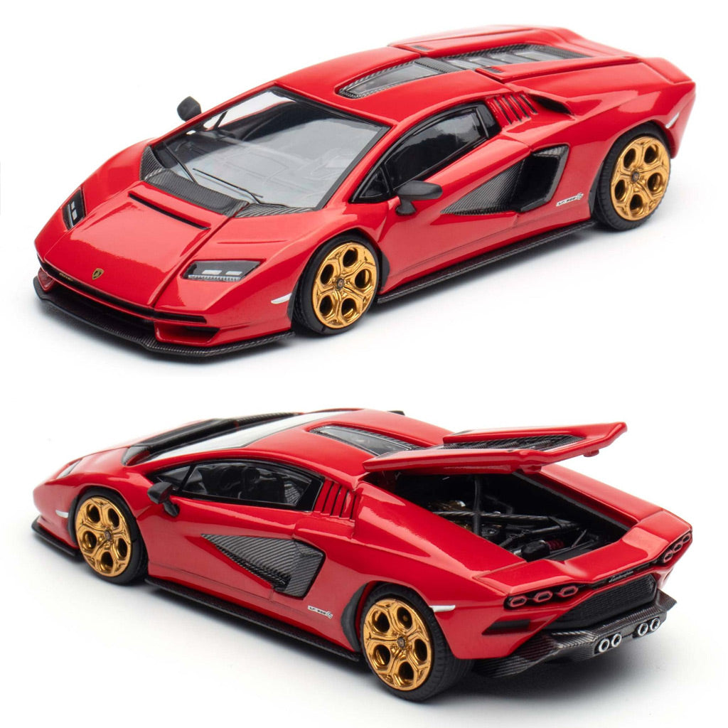 Pop Race Lamborghini Countach LPI 800-4 Rosso Red (259) (1:64 Scale)