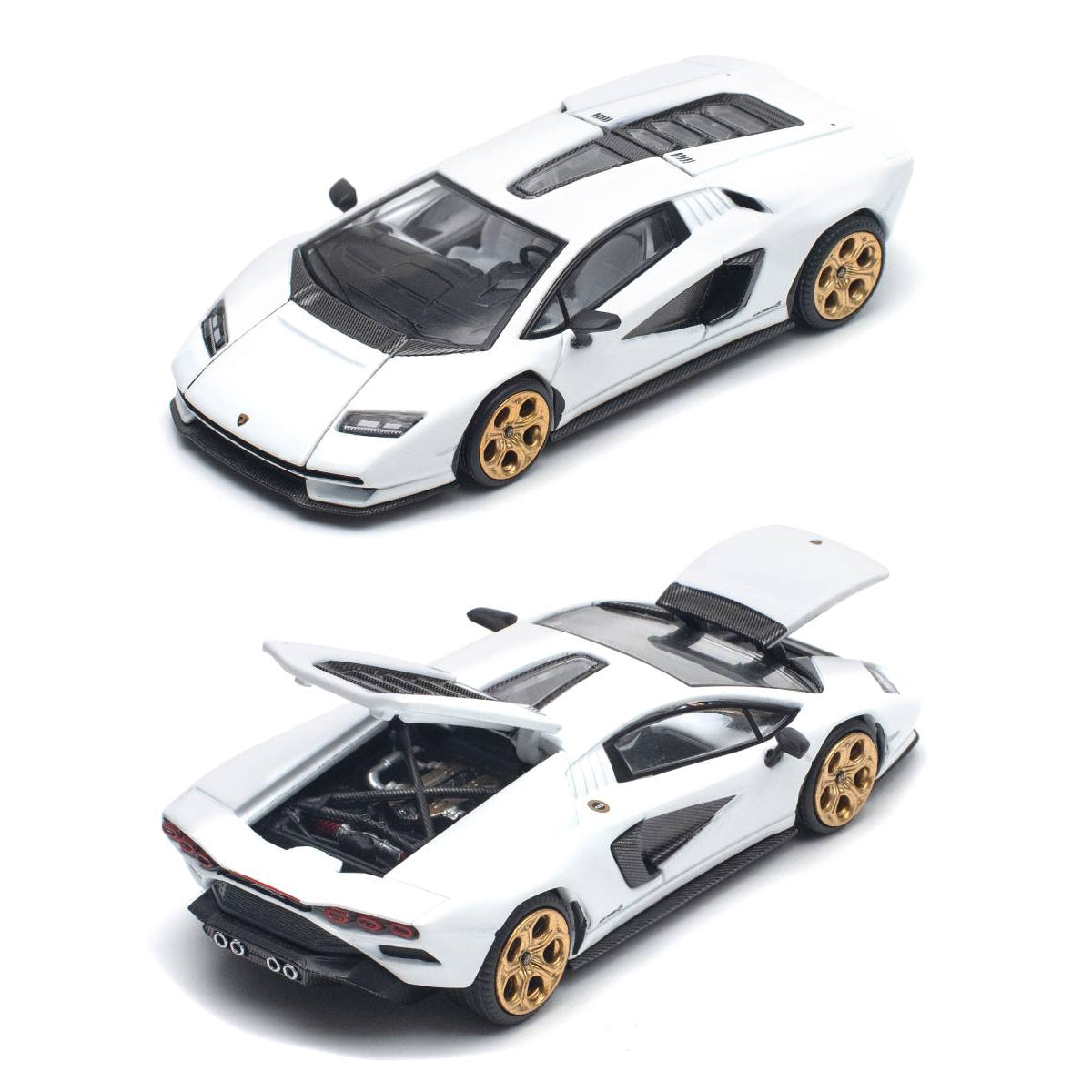 Pop Race Lamborghini Countach LPI 800-4 White (117) (1:64 Scale)