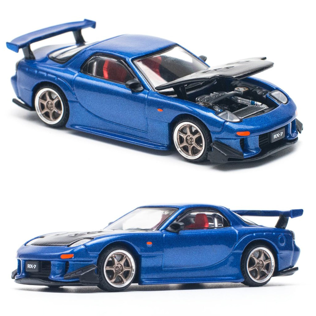 Pop Race Mazda RX7 FD3S Re-Amemiya Widebody Blue (119) (1:64 Scale ...