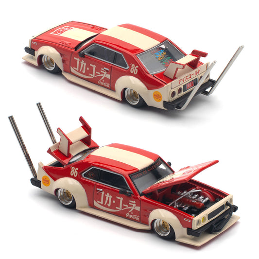 Pop Race Nissan Skyline C210 Kaido Racer Bosozoku Coca Cola (1:64)