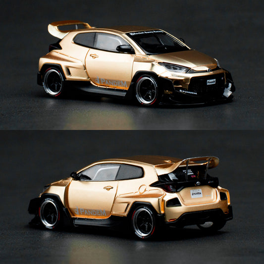 Pop Race Toyota GR Yaris Pandem Satin Gold (1:64)
