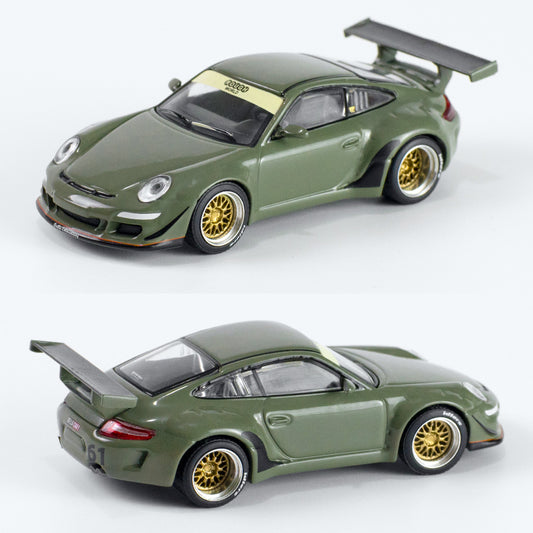 Pop Race RWB Porsche 997 Dark Green (1:64)