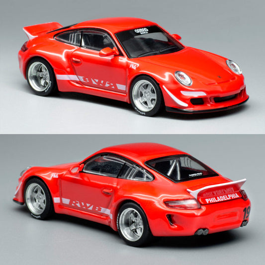 Pop Race Porsche RWB 997 Philadelphia Red (1:64)