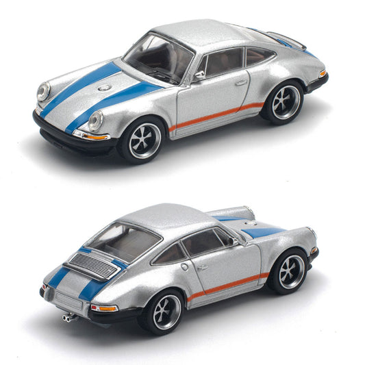 Pop Race Singer 964 Silver / Blue (PR64-188) (1:64 Scale)