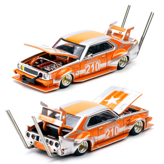 Pop Race Skyline C210 Kaido Racer Bosozoku Orange (1:64)