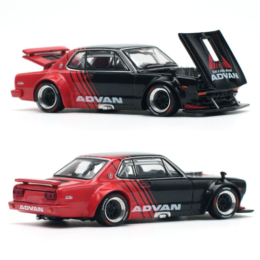 Pop Race Nissan Skyline GT-R V8 Drift Hakosuka Advan (1:64)