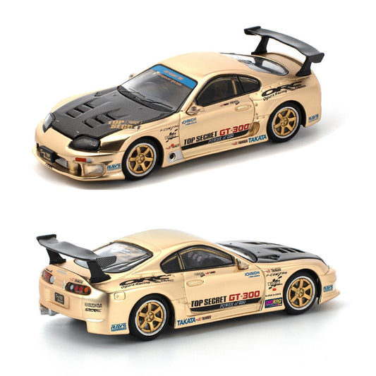 Pop Race Top Secret GT300 Supra Chrome Gold (277) (1:64 Scale)