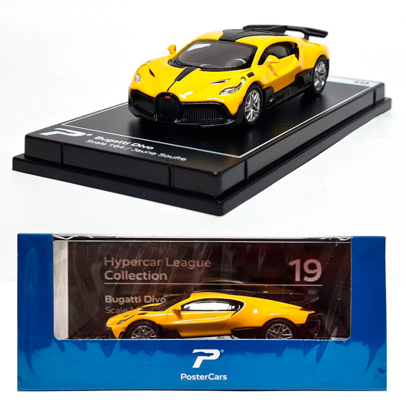 PosterCars Bugatti Divo Yellow (1:64)