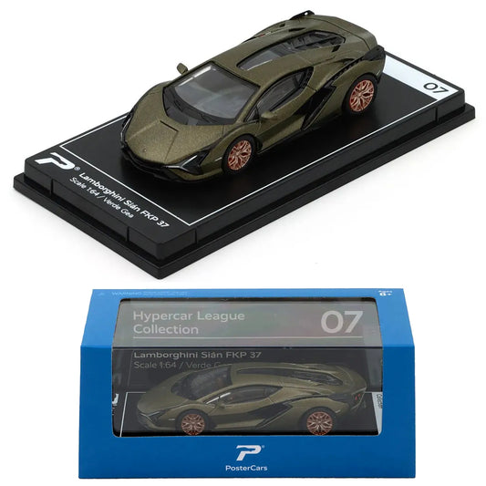 PosterCars Lamborghini Sian FKP 37 Verde Gea Green (1:64 Scale)