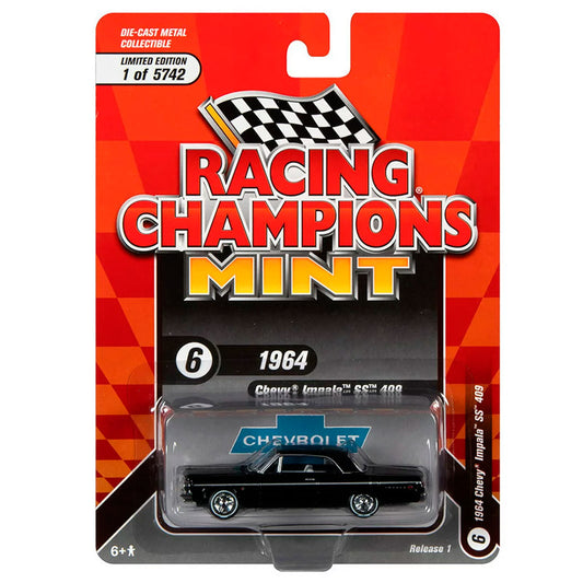 Racing Champions 1964 Chevy Impala SS 409 Black (1:64) (Tatty Card)