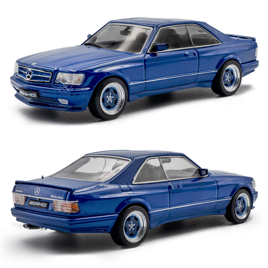 Solido Mercedes Benz 560 SEC AMG Widebody 1990 Blue (1:43 Scale)