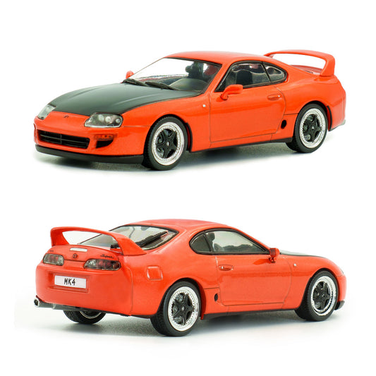 Solido 2001 Toyota Supra Mk4 2JZ Orange Custom (1:43 Scale)