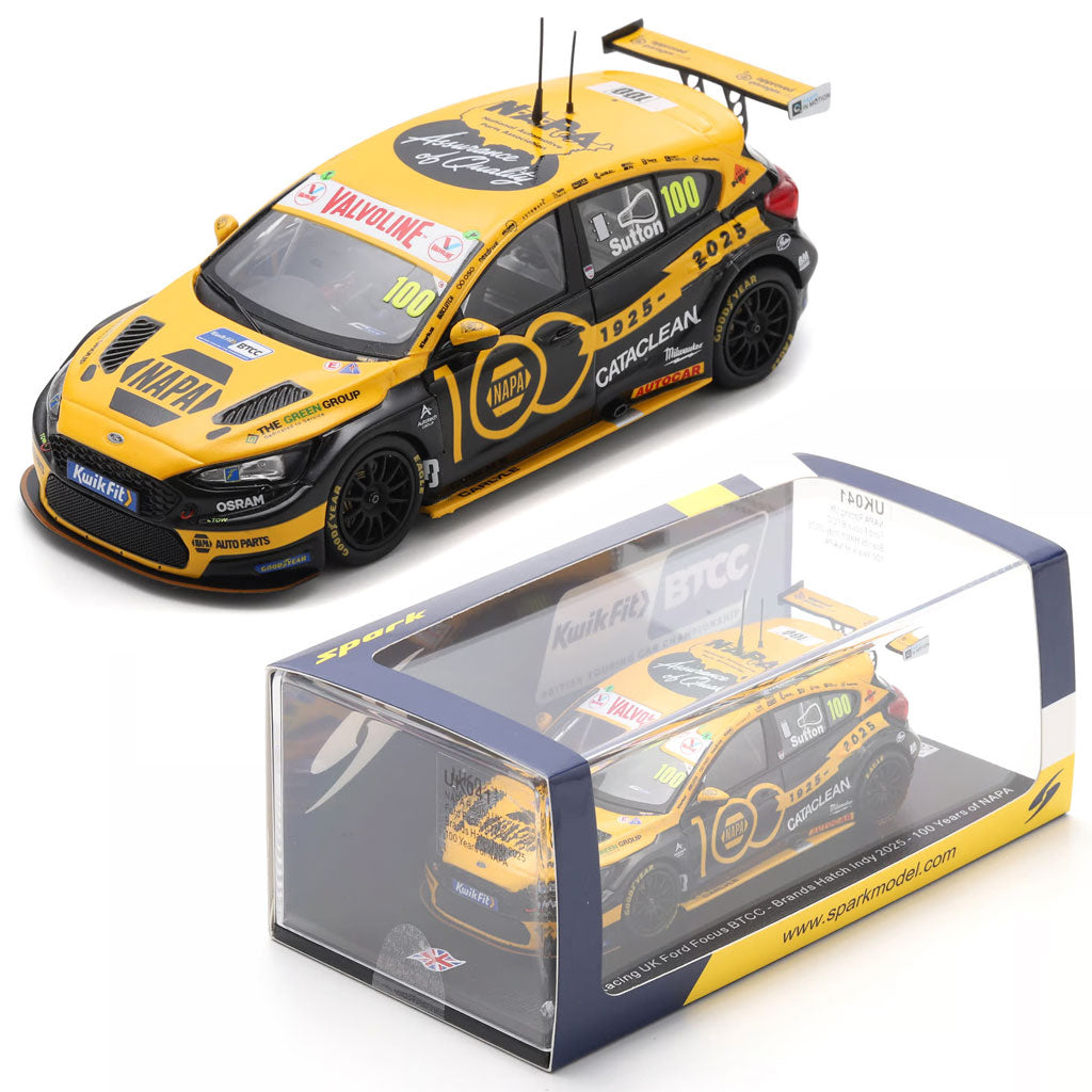 Spark Ford Focus BTCC Sutton NAPA 100 Years Brands Hatch 2025 (1:43)