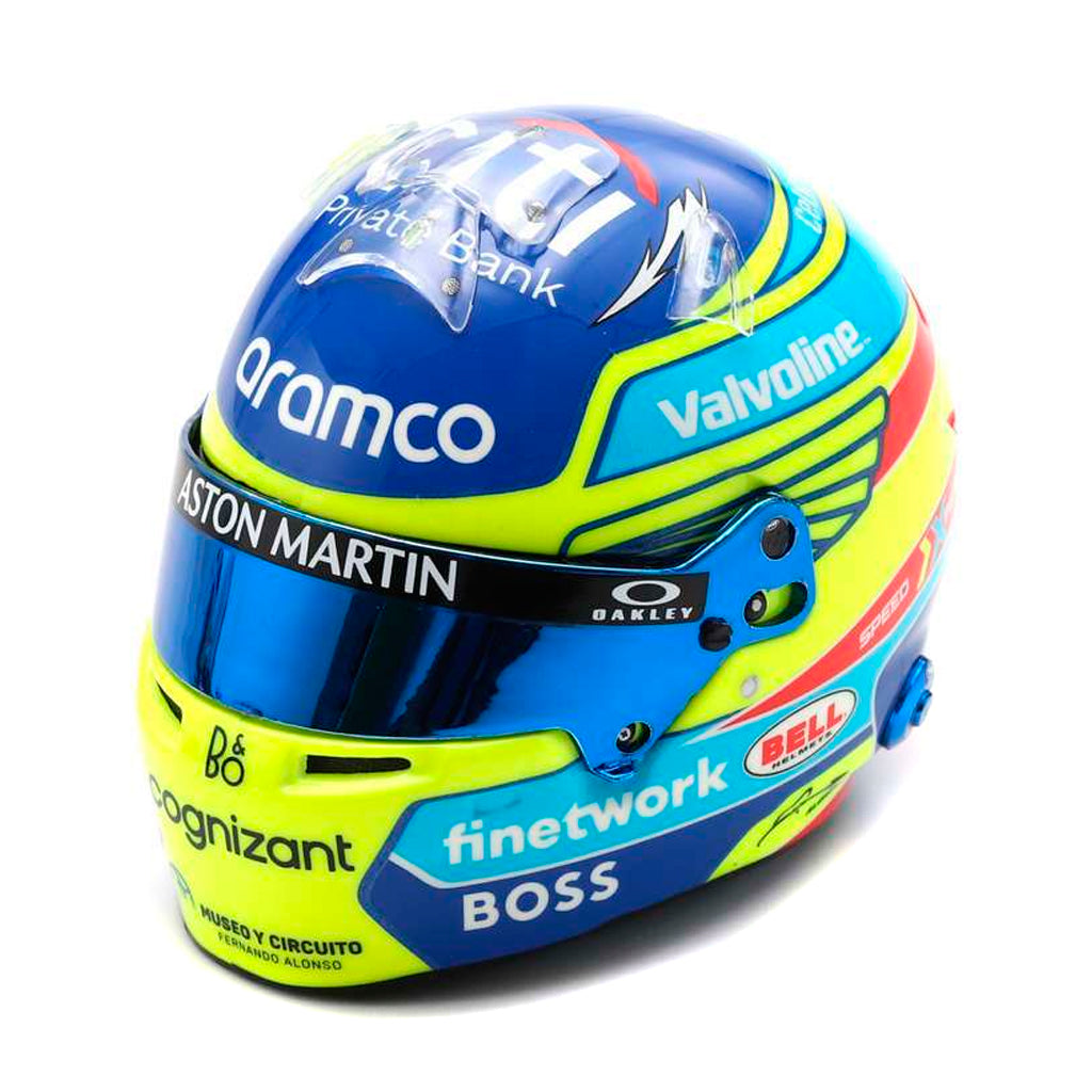 Fernando Alonso 2024 Aston Martin F1 Mini Helmet (1:5 Scale) Spark