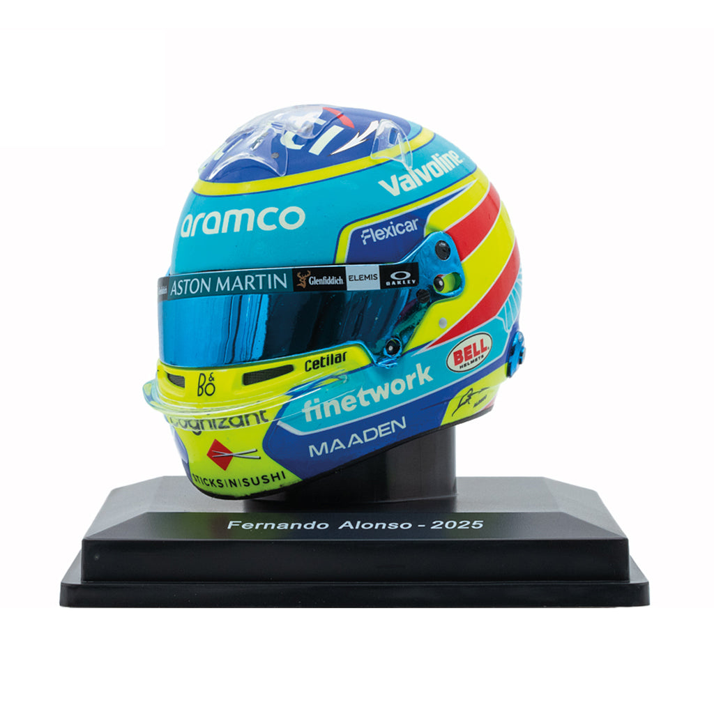 Fernando Alonso 2025 Season Aston Martin F1 Mini Helmet 1:5 Spark
