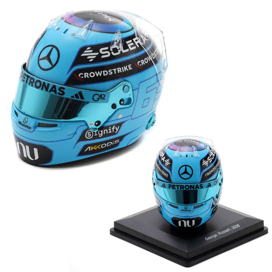 George Russell 2026 Season Mercedes F1 Mini Helmet (1:5 Scale) Spark