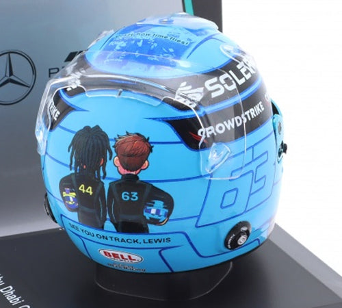 George Russell Abu Dhabi GP 2024 Mercedes F1 Mini Helmet (1:5) Spark