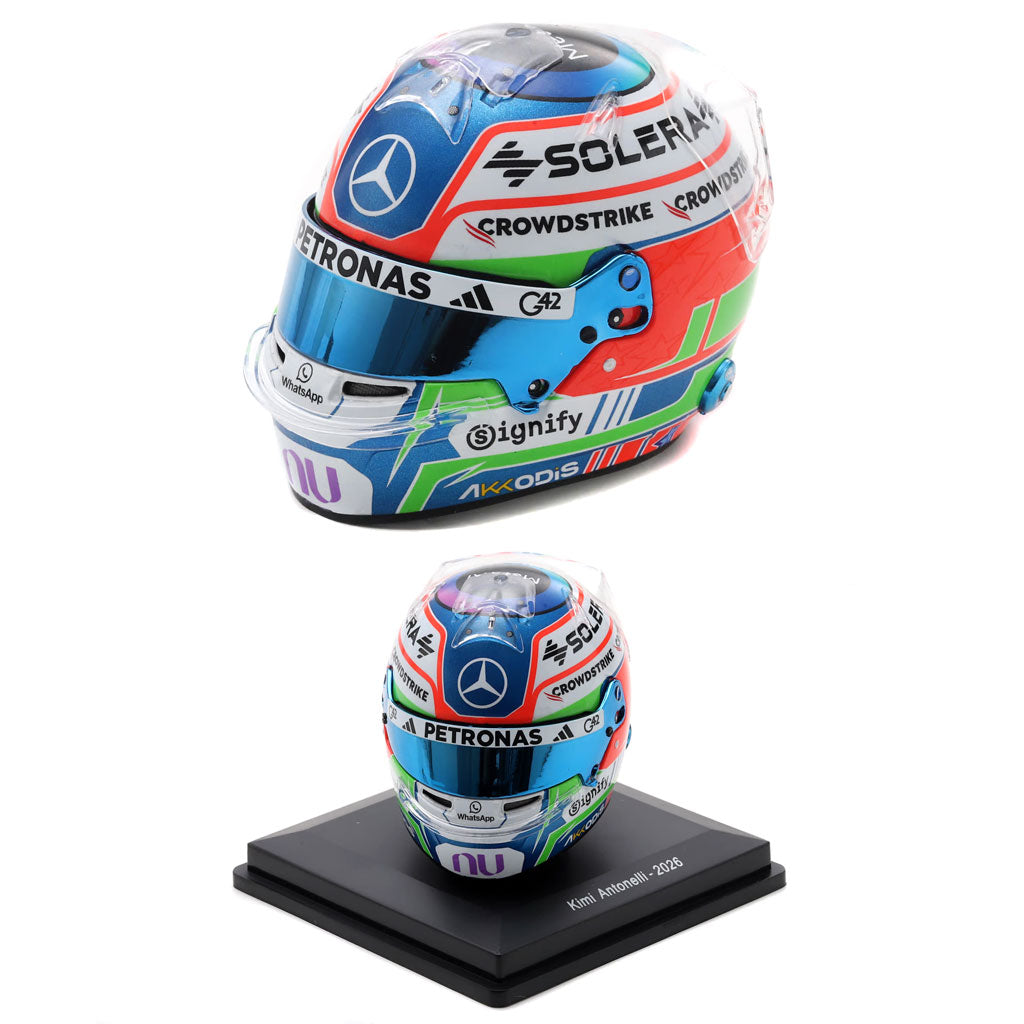 Kimi Antonelli 2026 Season Mercedes F1 Mini Helmet (1:5 Scale) Spark