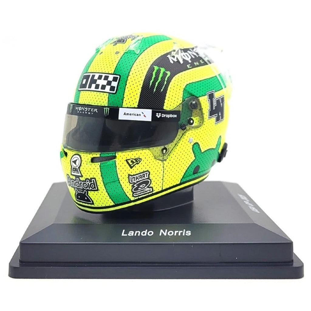 Lando Norris 2025 USA GP McLaren F1 Mini Helmet (1:5 Scale) Spark