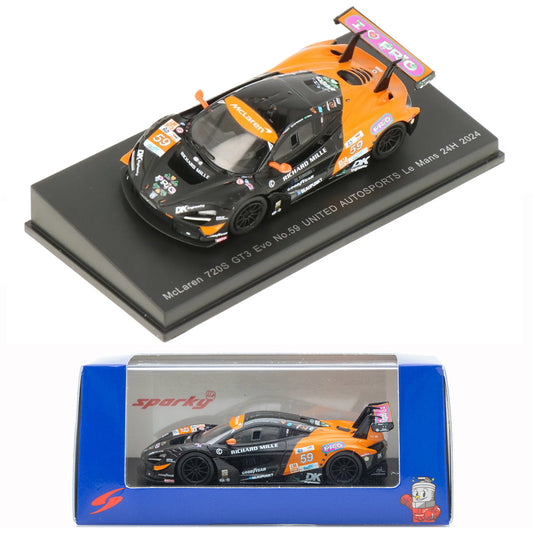 Spark McLaren 720S GT3 Evo #59 United Autosports Le Mans 2024 (1:64)