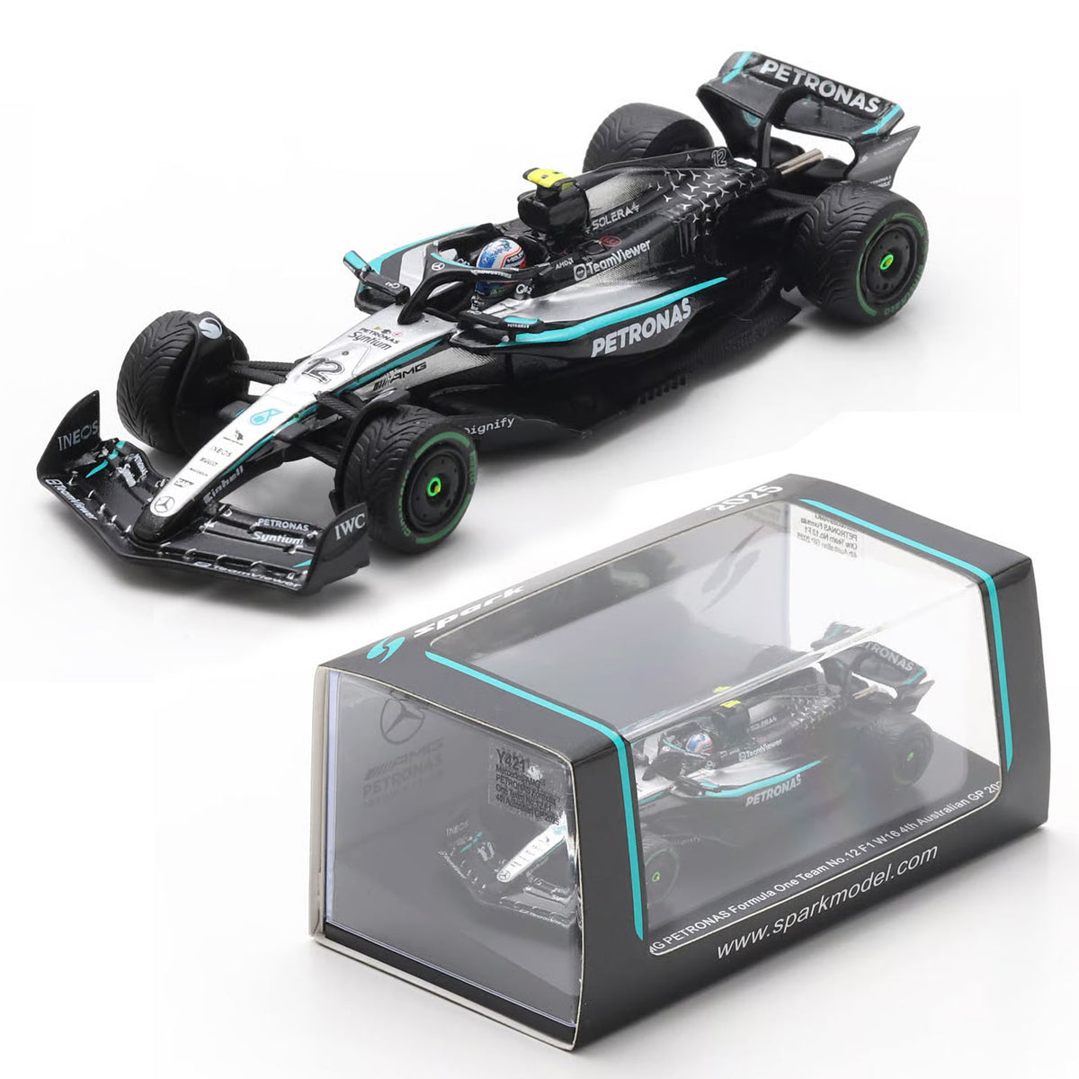 Spark Mercedes-AMG W16 F1 #12 Australian GP 2025 Antonelli (Y421) 1:64