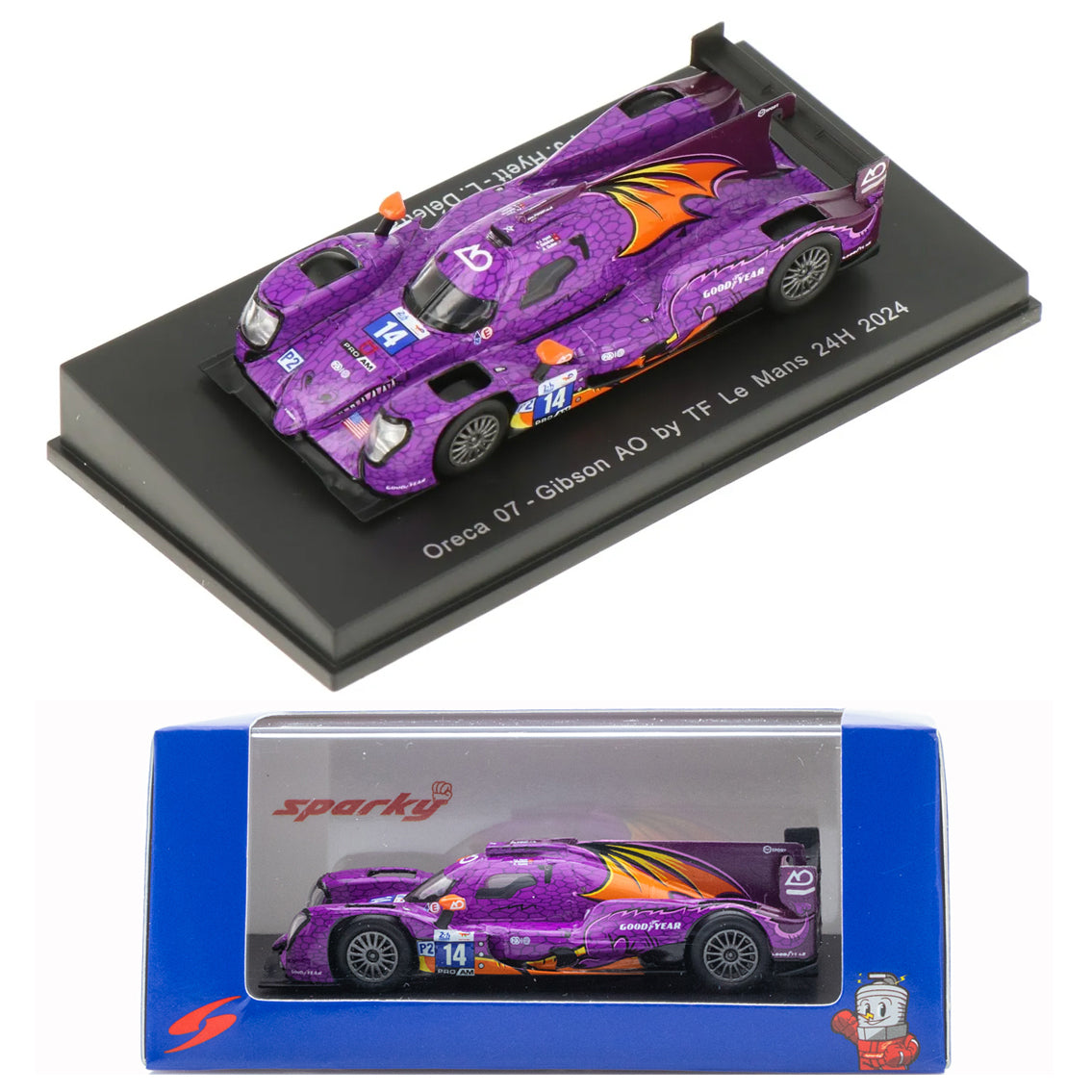 Spark Oreca 07 Gibson #14 AO Racing Le Mans 24H 2024 (1:64) (Y399)