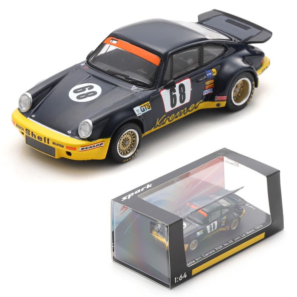 Spark Porsche 911 Carrera RSR 3.0 #68  Le Mans 24 Hours 1974 (1:64)