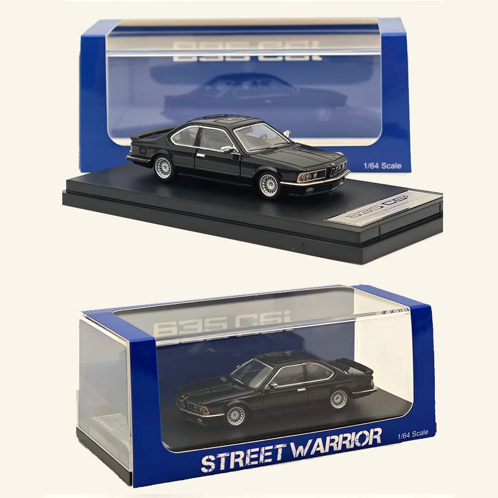 Street Warrior BMW 635 CSi E24 Black (1:64 Scale)