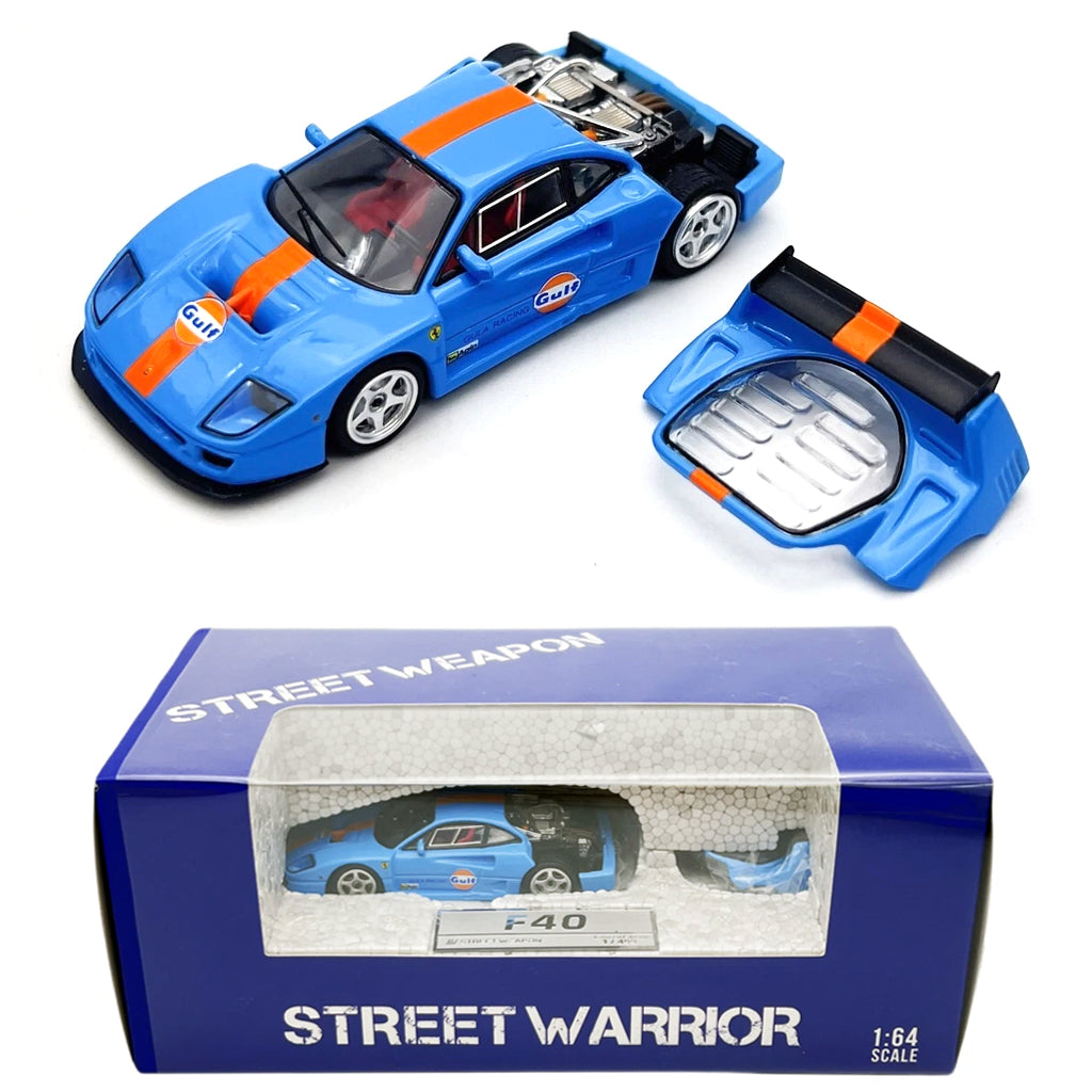 Street Weapon Ferrari F40 Gulf Livery (1:64 Scale)