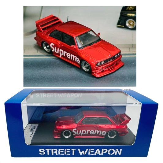 Street Weapon BMW LTO E30 M3 Red Supreme (1:64 Scale)