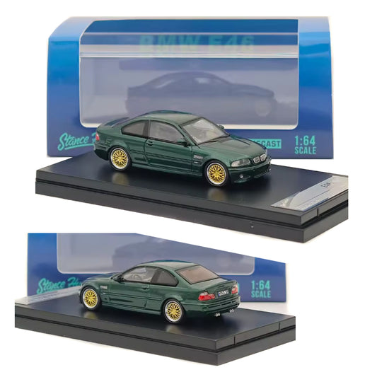 Street Weapon Stance Hunters BMW E46 M3 Green (1:64 Scale)