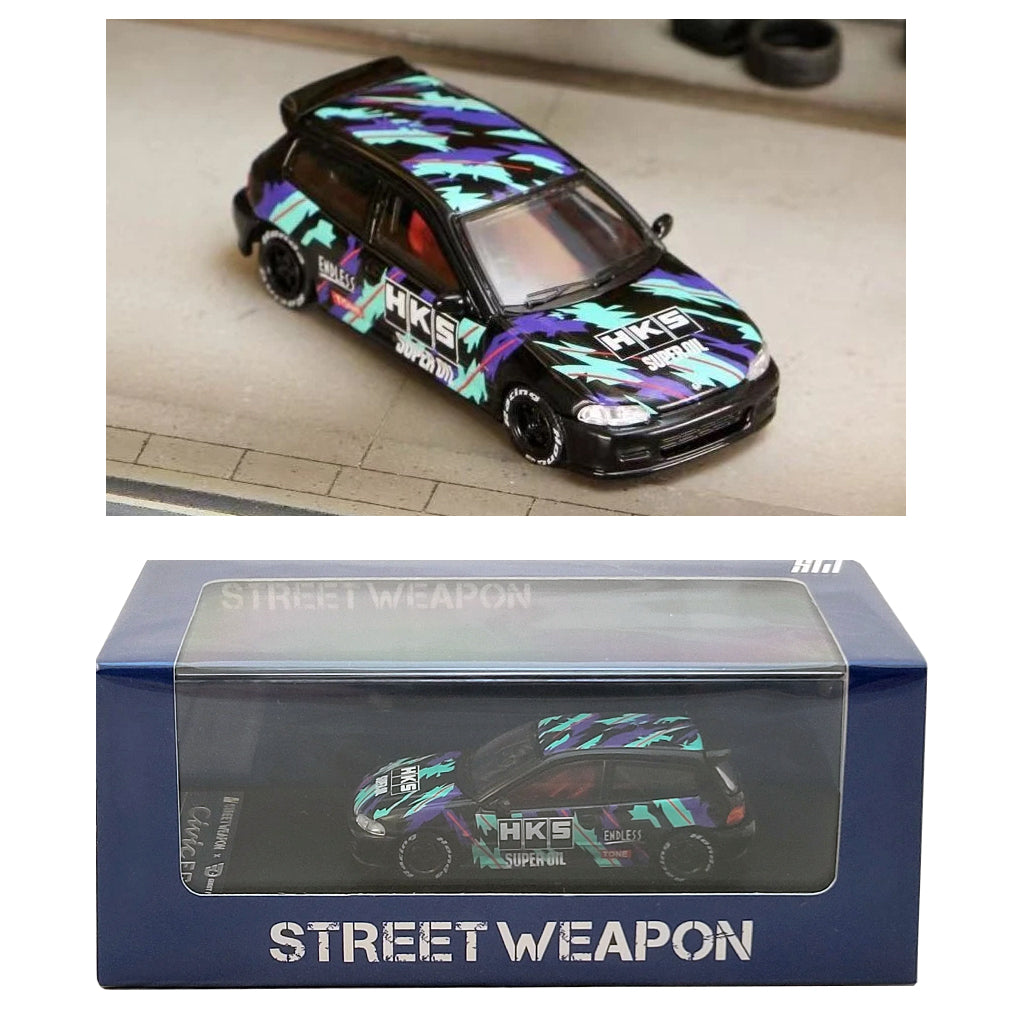 Street Weapon Honda Civic EG6 HKS Livery (1:64 Scale)
