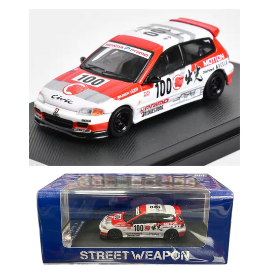 Street Weapon Honda Civic EG6 Red / White (1:64 Scale)