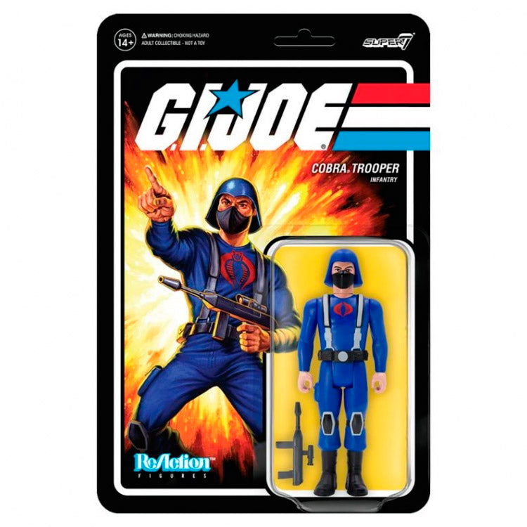 Super7 ReAction Figures - GI Joe Cobra Trooper (Pink/Rifle)