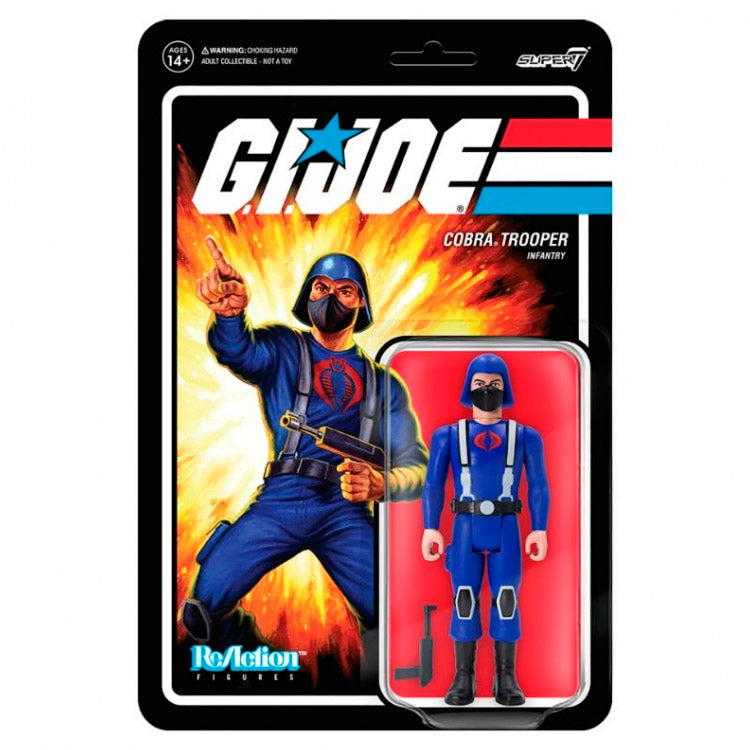 Super7 ReAction Figures - GI Joe Cobra Trooper (Pink/Pistol)