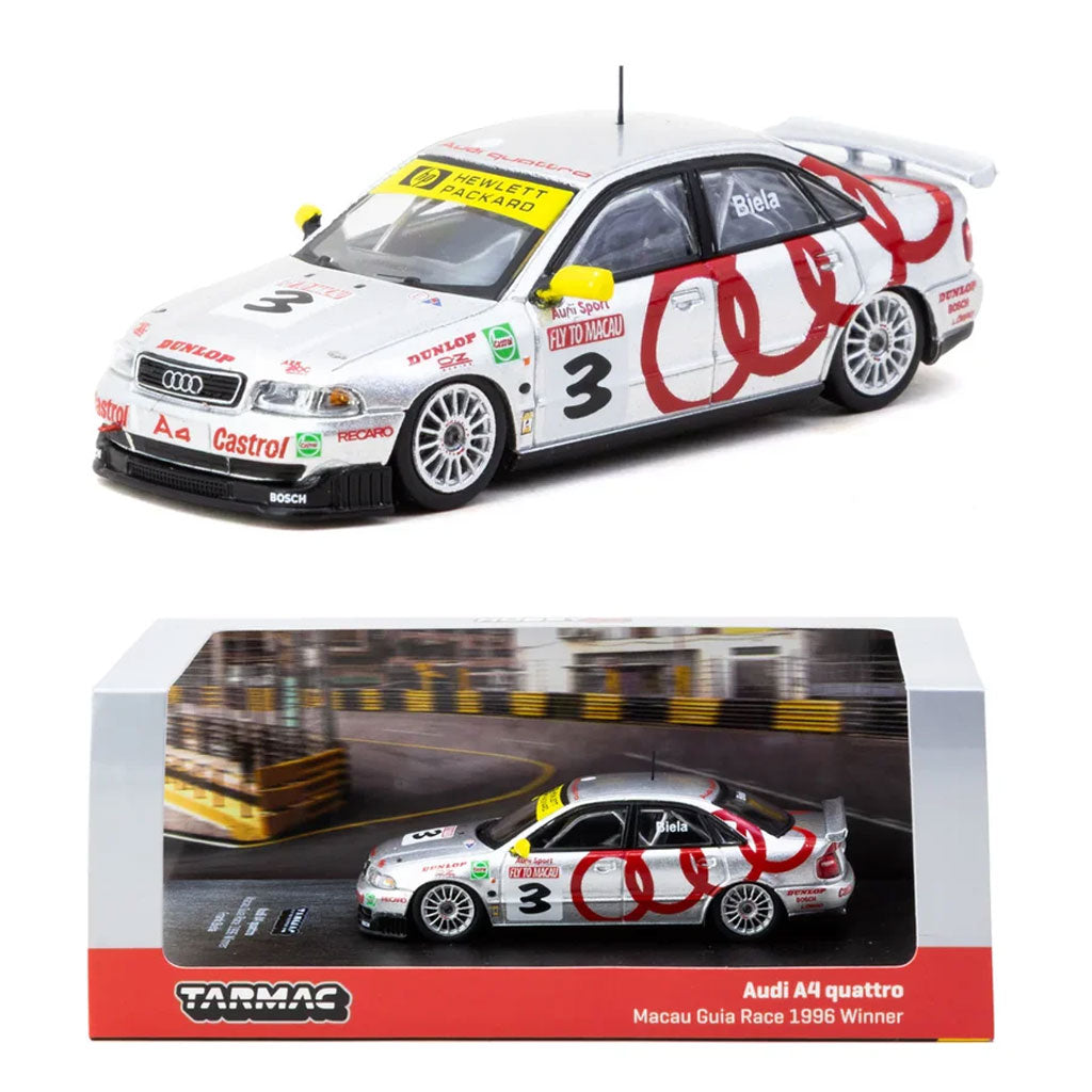 Tarmac Works Audi A4 Quattro #3 Biela Macau Guia Race 1996 (1:64)