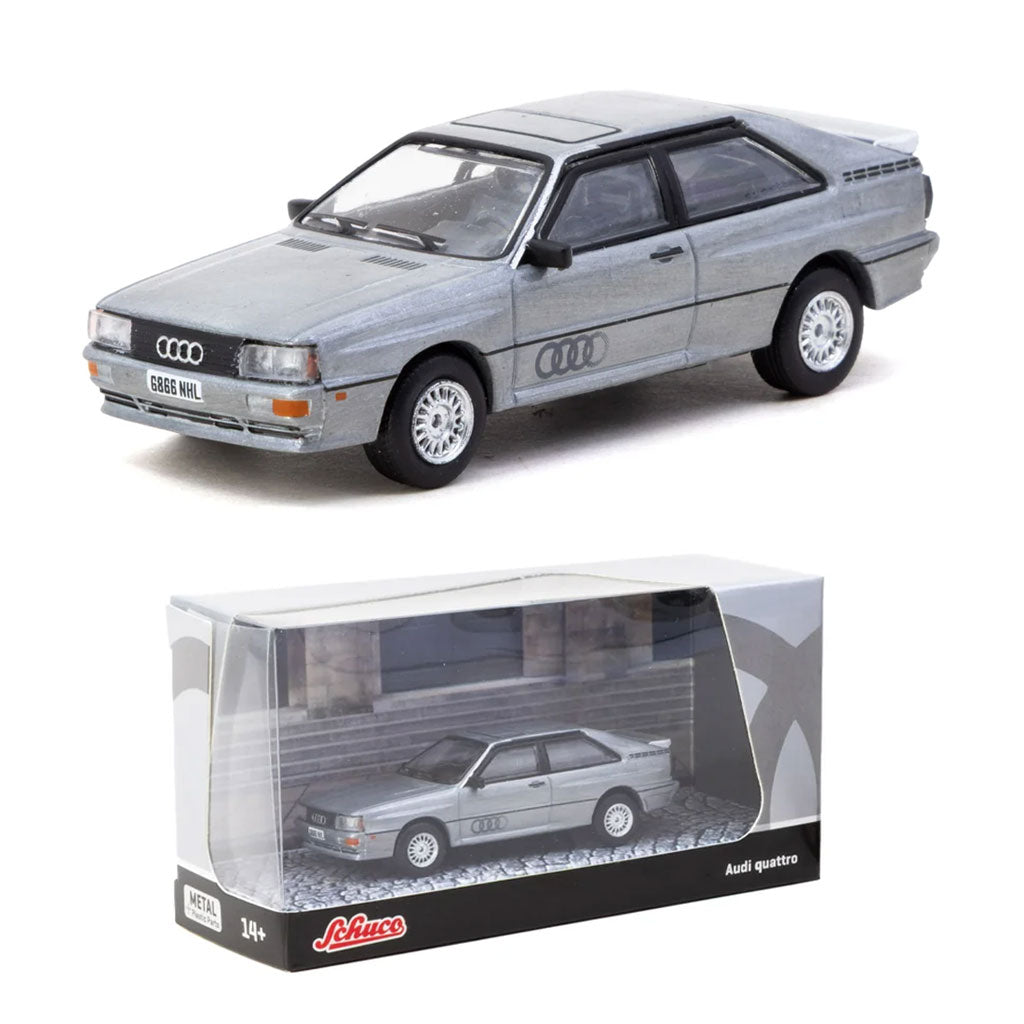 Tarmac X Schuco Audi Quattro Silver (1:64 Scale) (Chase Version)