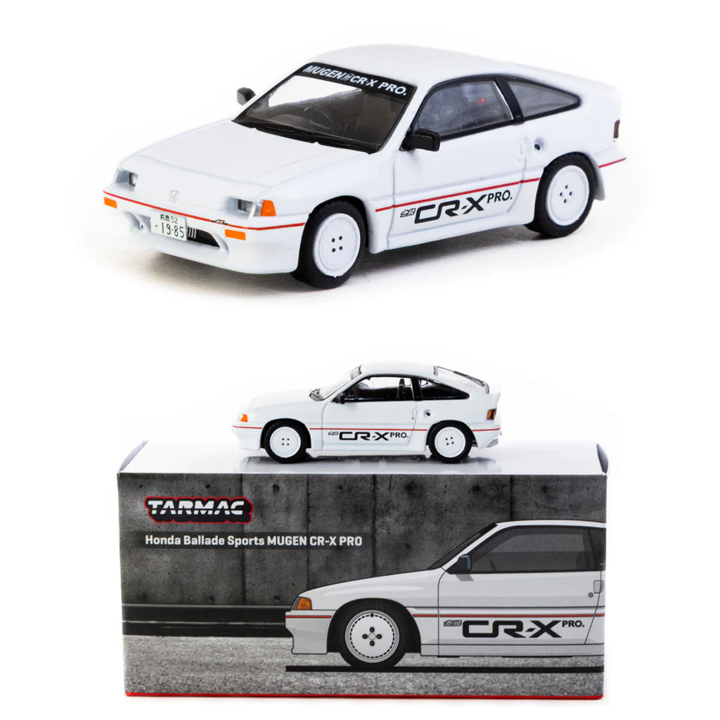 Tarmac Works Honda Ballade Sports Mugen CR-X Pro White (1:64 Scale)