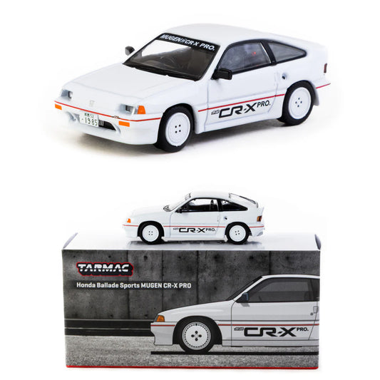 Tarmac Works Honda Ballade Sports Mugen CR-X Pro White (1:64 Scale)