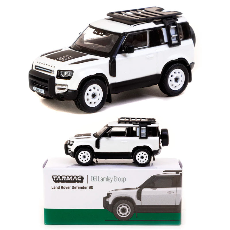 Tarmac Land Rover Defender 90 White (Lamley Group) (1:64)