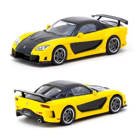 Tarmac Mazda RX-7 VeilSide Fortune7 Yellow / Black (1:64 Scale)