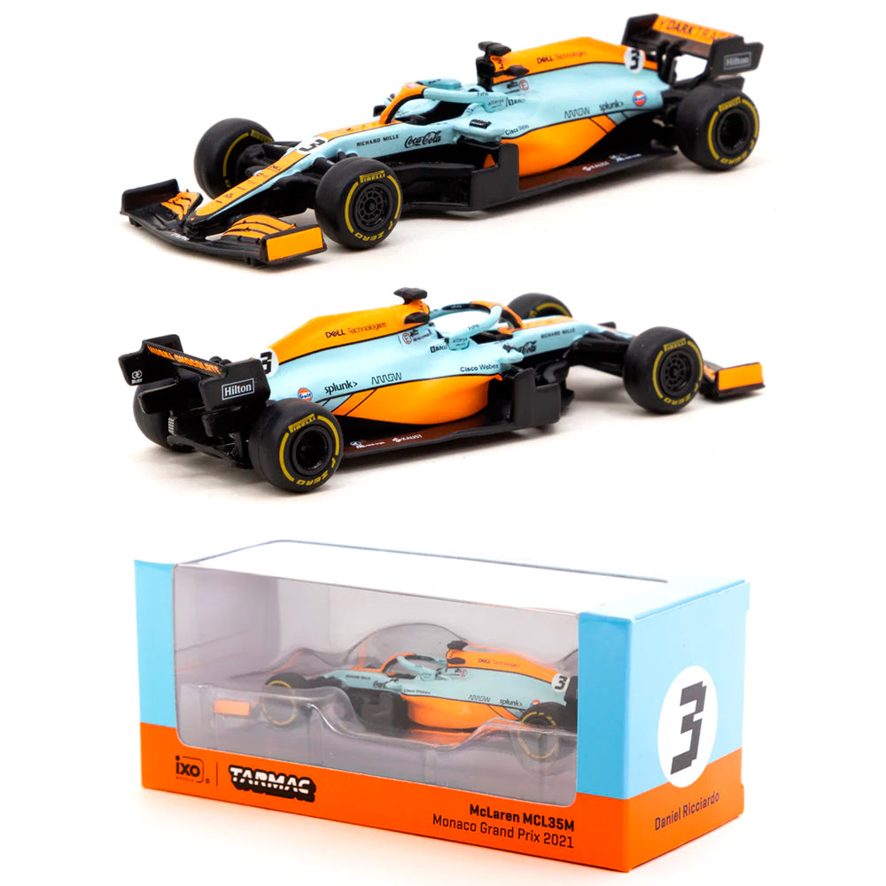 Tarmac Works McLaren MCL35M Monaco 2021 #3 Ricciardo (1/64)