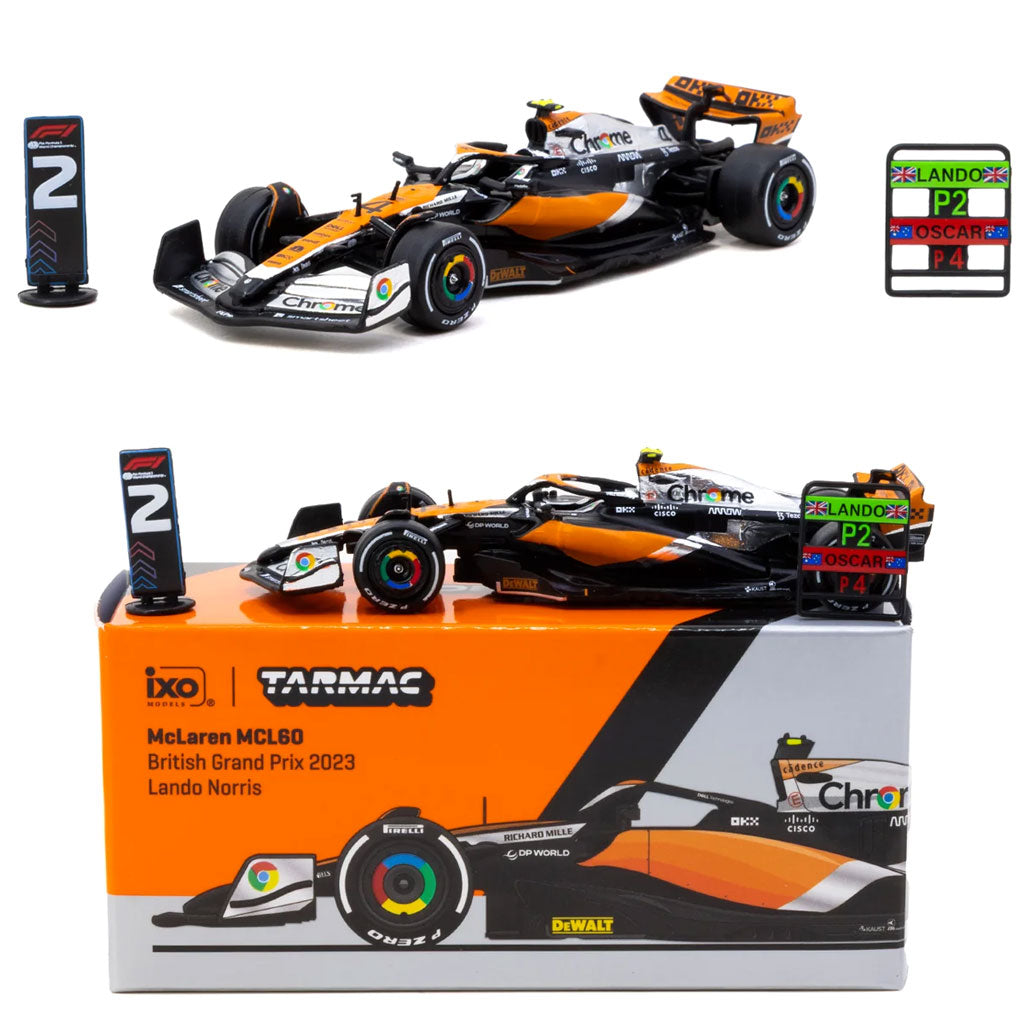 Tarmac McLaren MCL60 2023 British GP #4 Lando Norris (1:64 Scale)