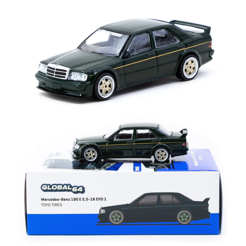 Tarmac Works Mercedes-Benz 190 E 2.5-16 Evo 1 Toyo Tyres Black (1:64)