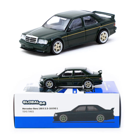 Tarmac Works Mercedes-Benz 190 E 2.5-16 Evo 1 Toyo Tyres Black (1:64)