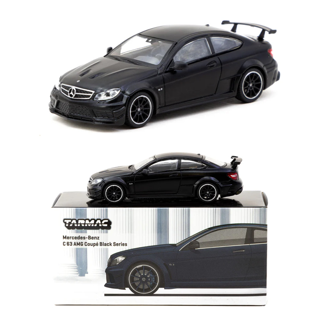 Tarmac Works Mercedes-Benz C 63 AMG Coupe Black Series Black (1:64)