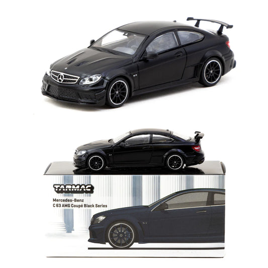 Tarmac Works Mercedes-Benz C 63 AMG Coupe Black Series Black (1:64)