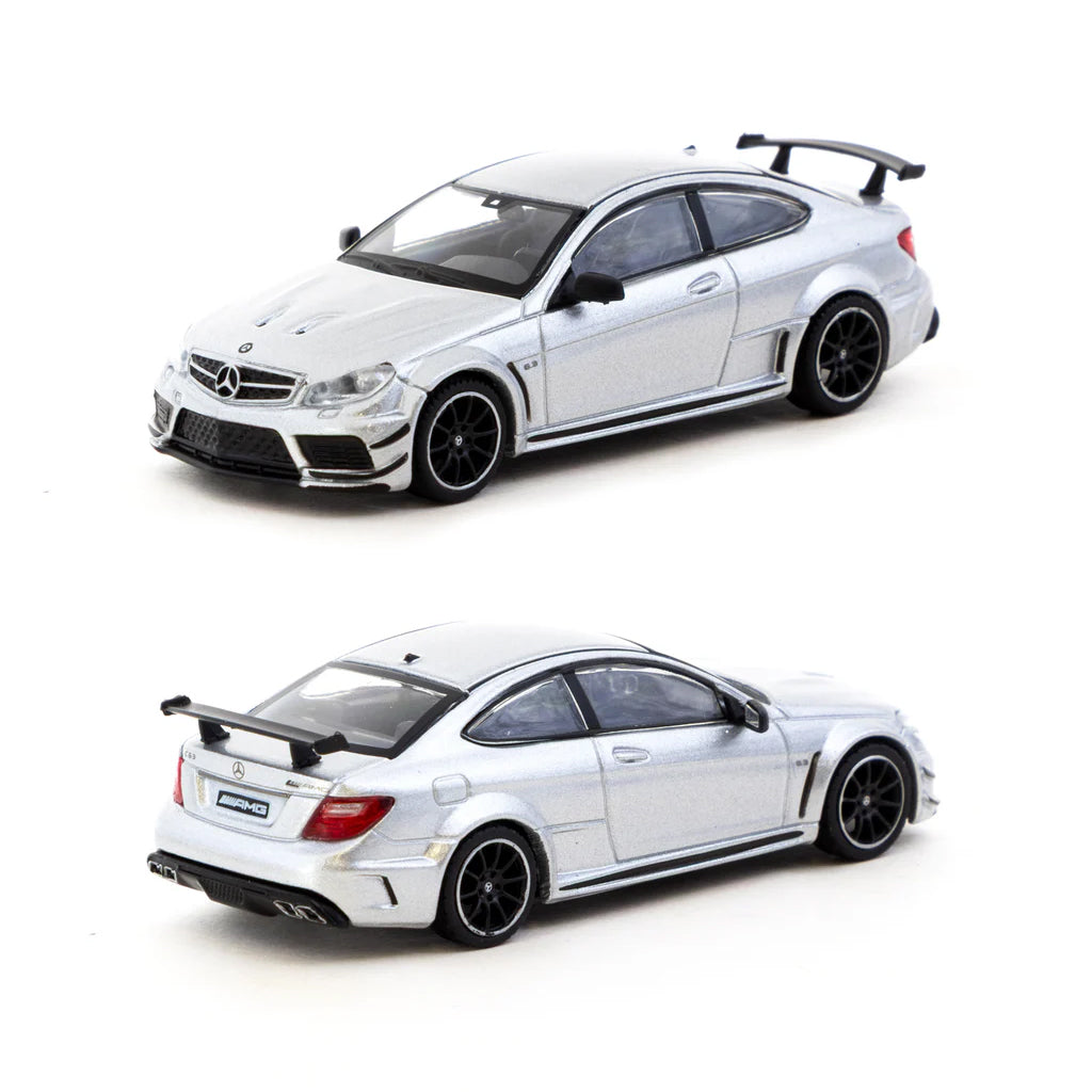 Tarmac Works Mercedes-Benz C 63 AMG Coupe Black Series Silver (1:64)